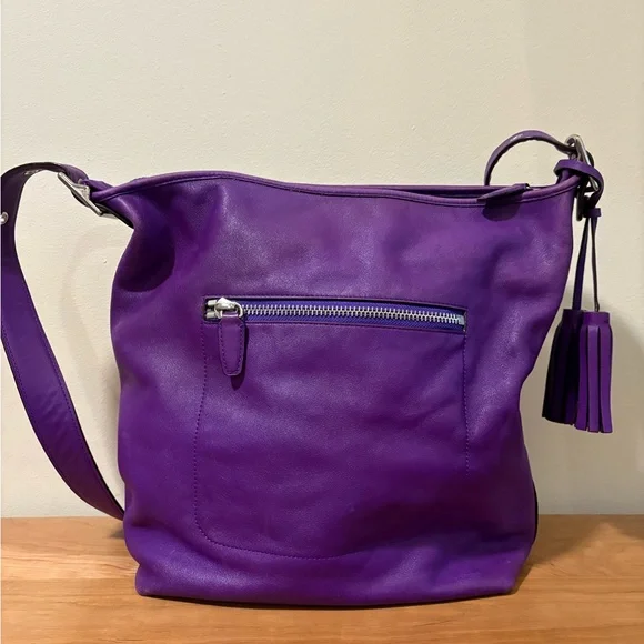Coach 19893 Legacy Hobo Duffle Bag Ultraviolet Purple - Picture 2 of 9
